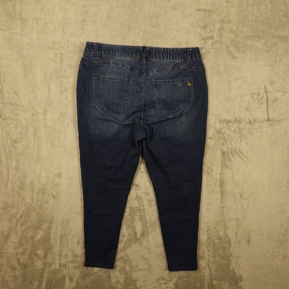 Democracy Jeans Ab Technology high rise skinny ankle women's 16W blue stretchy - Picture 9 of 11